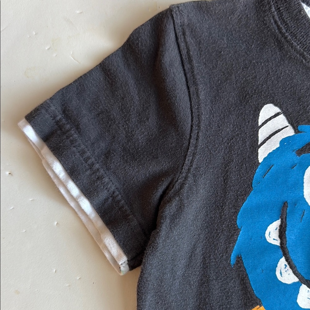 Jumping Beans Monster Graphic Boys 2T T-Shirt - Black and Blue - Picture 4 of 8